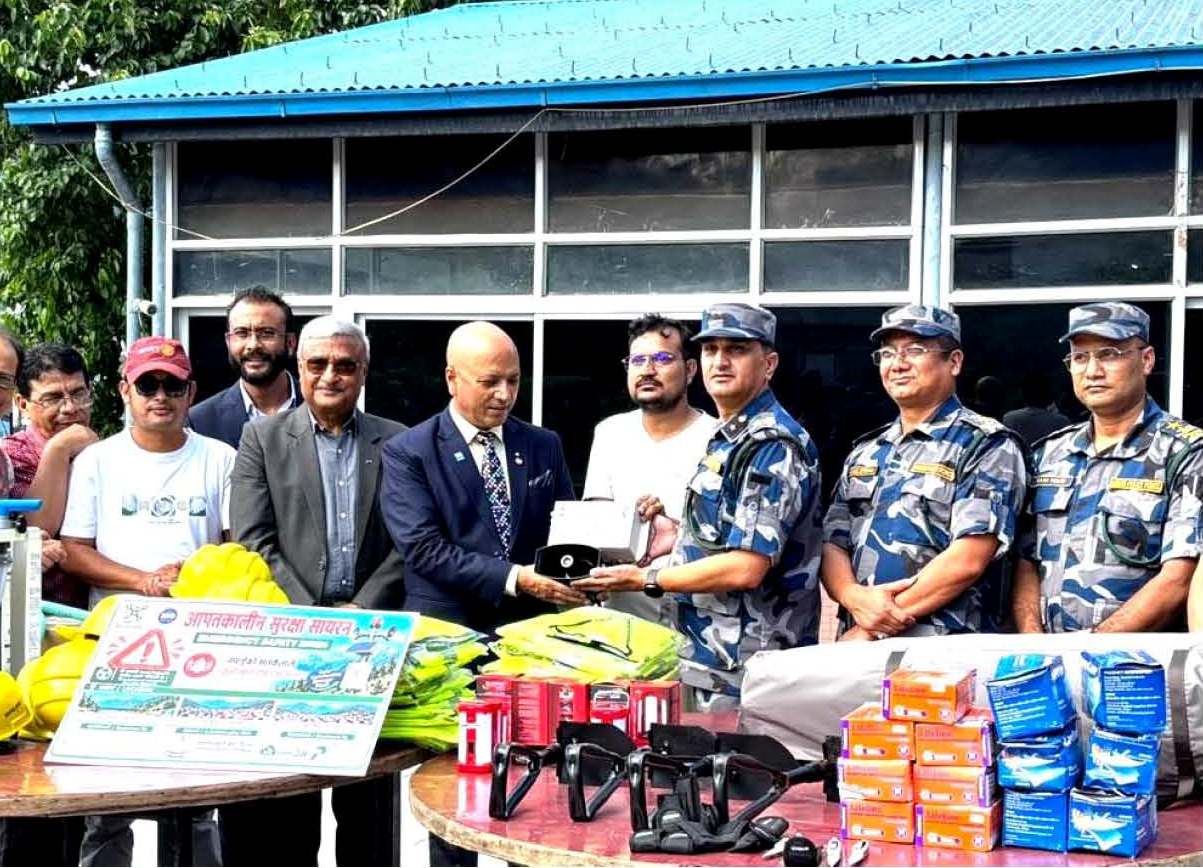 Support to APF Rescue Team / Relief Workers of Bhotekoshi-Trishuli Mega Flood (River Tsunami) at APF HQ, Hulchowk, Kathmandu.