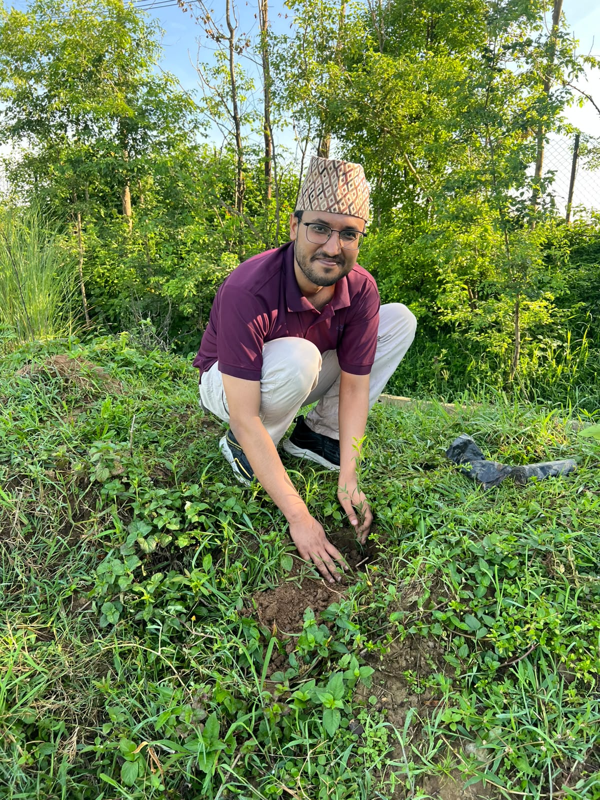 Tree Plantation Program at Dang Cricket Stadium Premises