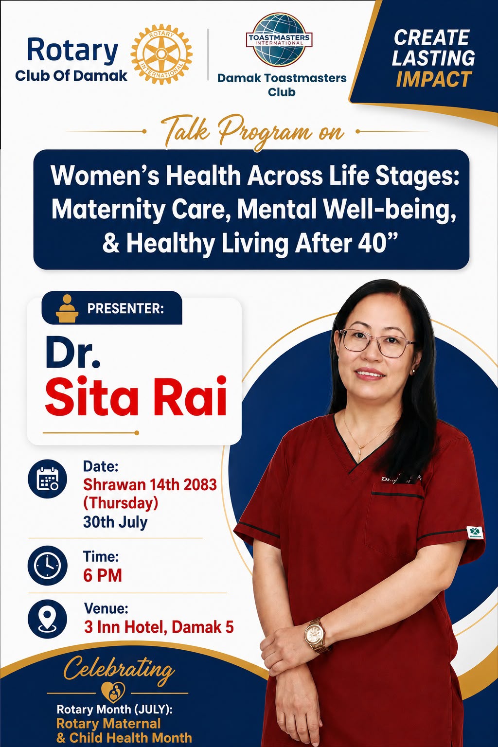 Celebrating Rotary July Month – Maternal and Child Health