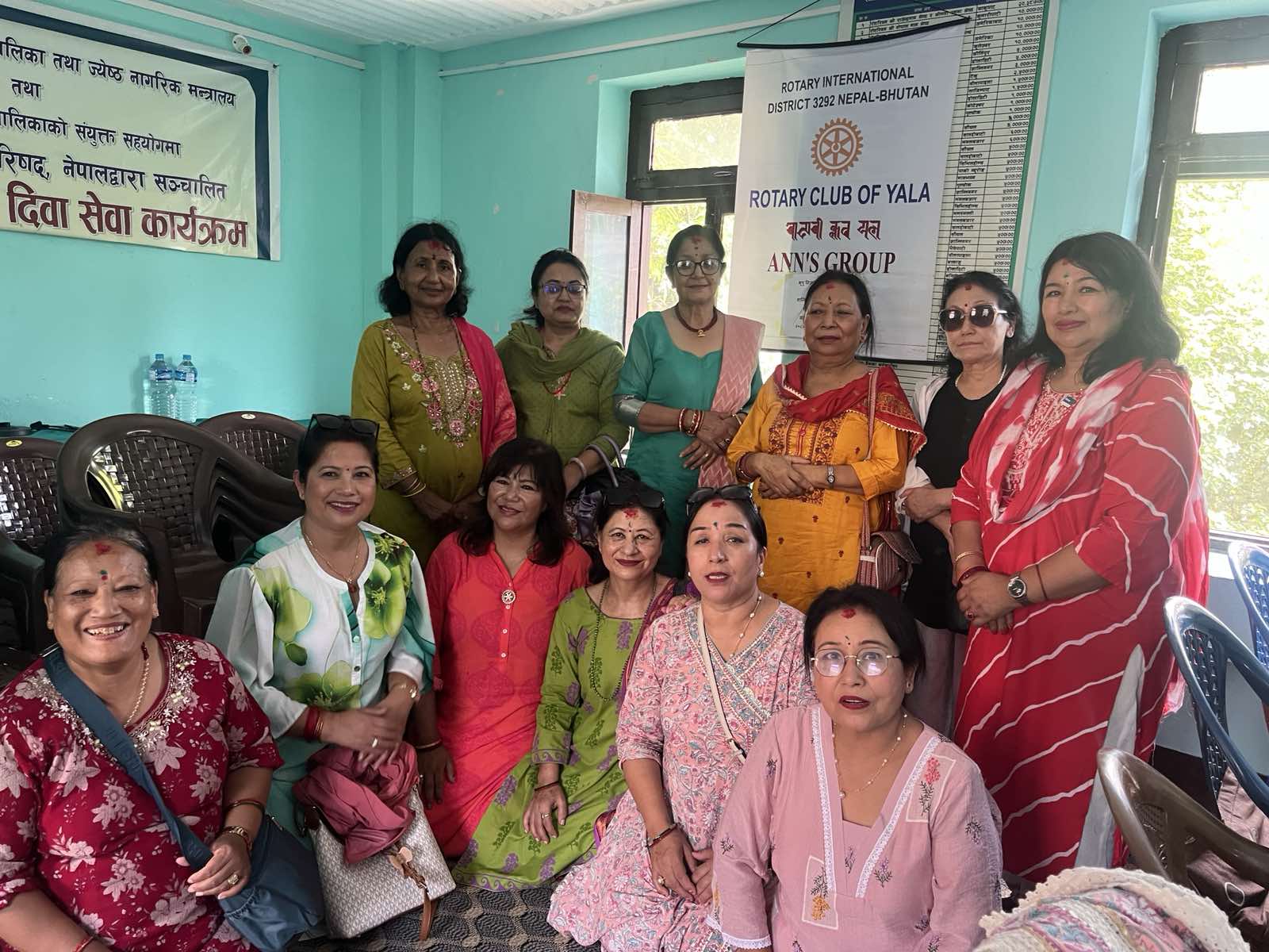 Jhula program and food distribution to Senior Citizen