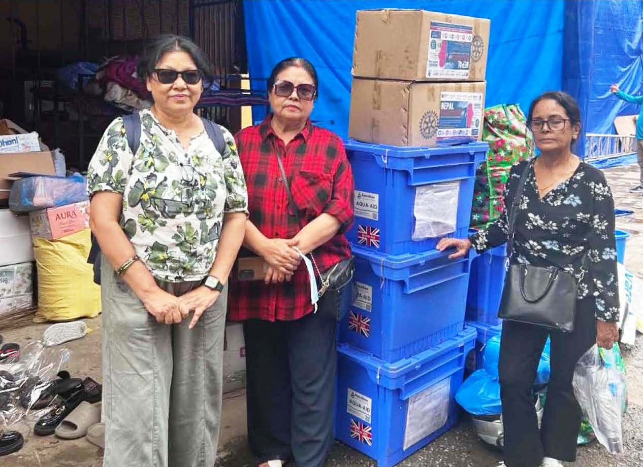 Bhotekoshi-Trishuli Mega Flood (River Tsunami) Relief Materials Distribution at Mustang Gumba, Kathmandu