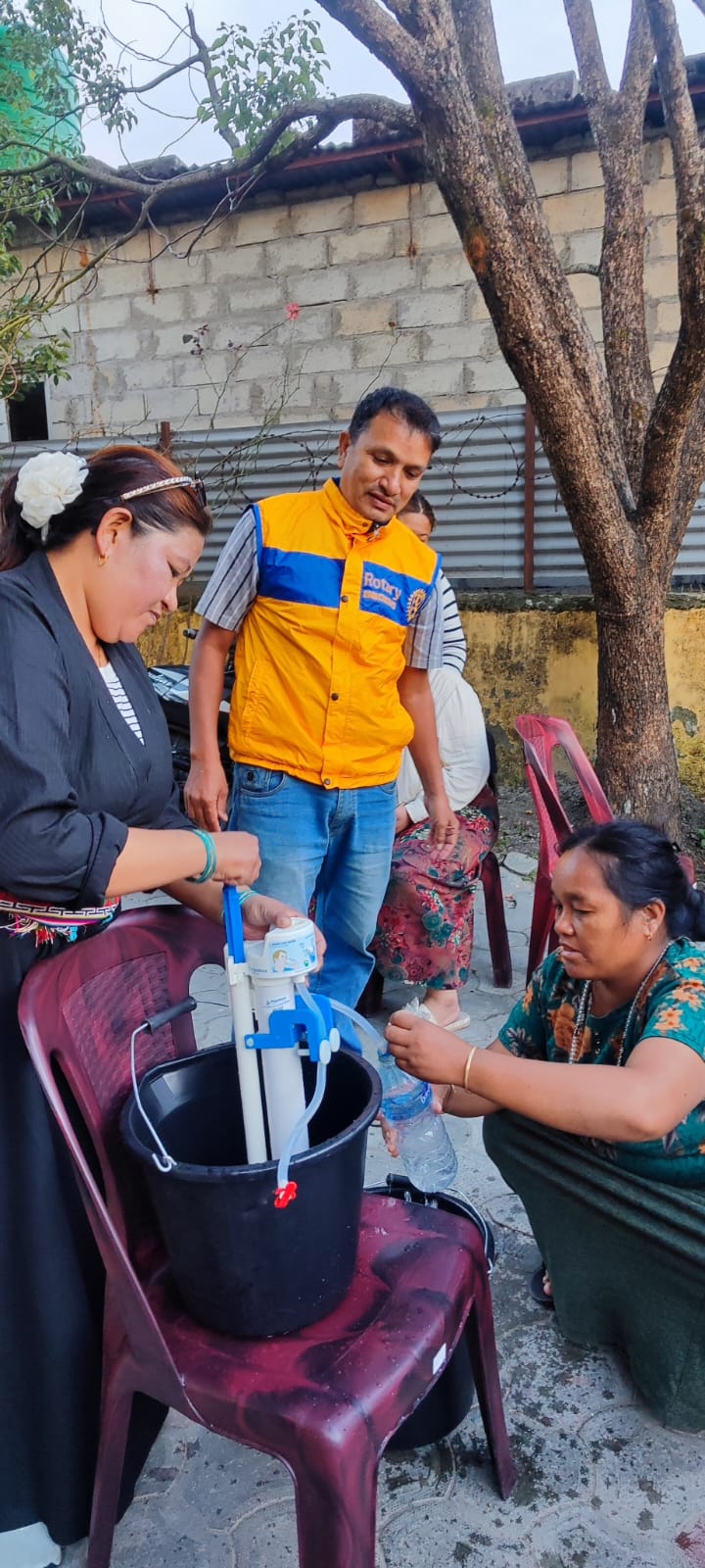 Disaster Response: Distribution of Daily used essentials to flood victims evacuated from Haku Besi of Rasuwa sheltered at Sundarijal, Kathmandu.