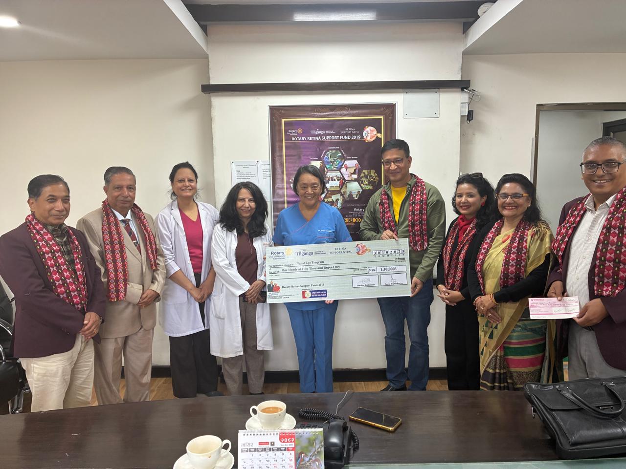 Service Project 10:Retina Cheque Handover